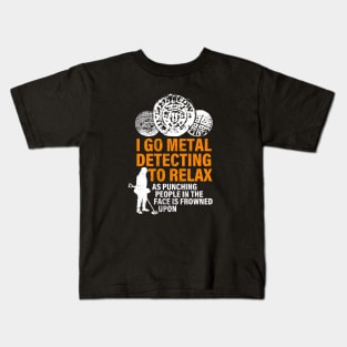 Funny metal detectorists hammered coin Kids T-Shirt